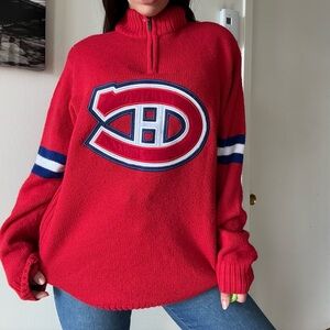 Vintage NHL Montreal Canadiens Oversized Knit Sweater